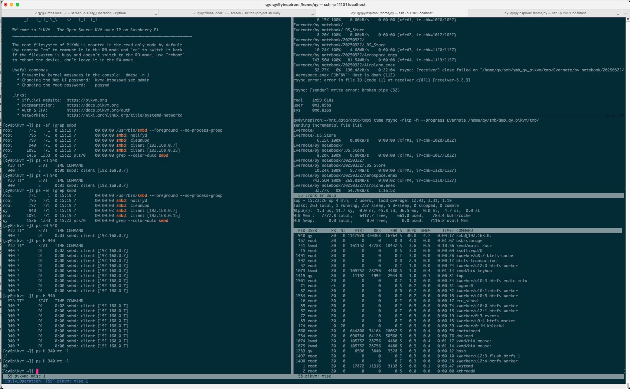 Start of increasing number of tasks